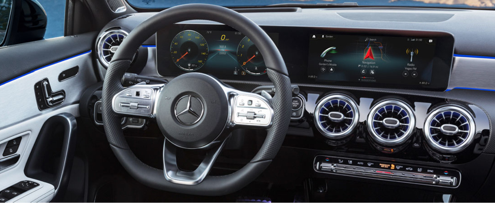 Infotainment system in the new A-Class