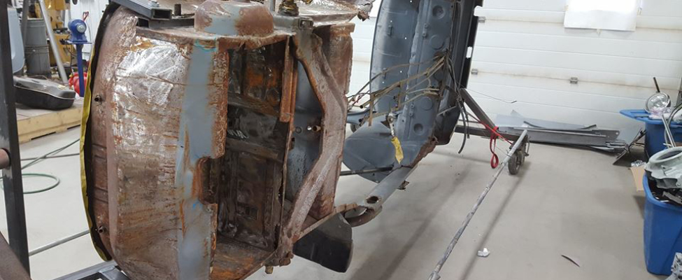 The Porsche Restoration Project started with a rusted out body.