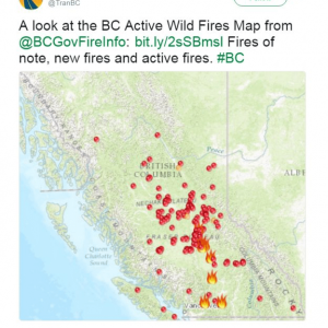 2017 B.C. Wildfires Map