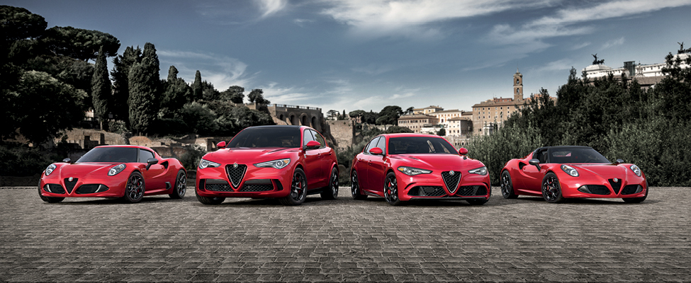 The Alfa Romeo range of vehicles