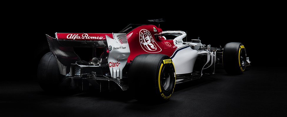 The Alfa Romeo Sauber F1 team race car