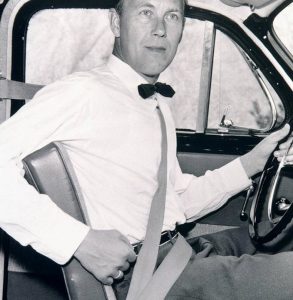 Nils Bohlin, who invented the three-point safety belt while working at Volvo