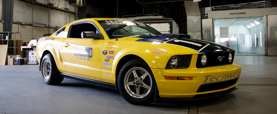 Jacked Up's Mustang modified for drag racing