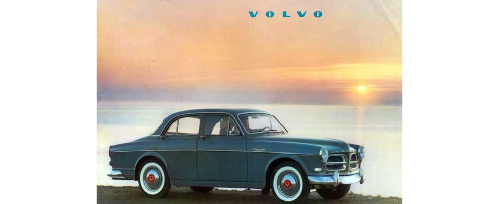 The 1959 Volvo Amazon was one of the first vehicles to come standard with a seatbelt. 