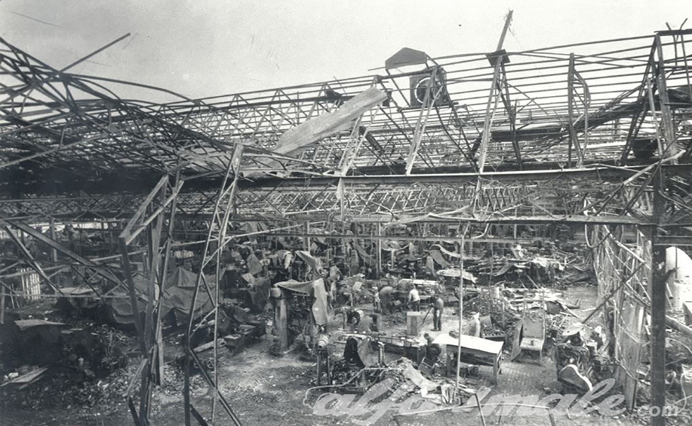 Alfa Romeo factory destroyed in the war.