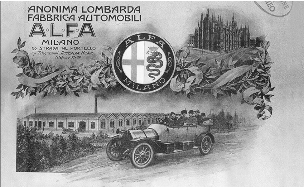 Early Alfa Romeo advertisement.
